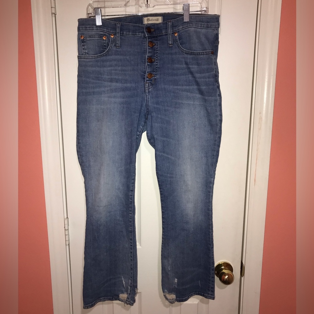 Madewell Cali Demi-boot Distressed Jeans Size 30